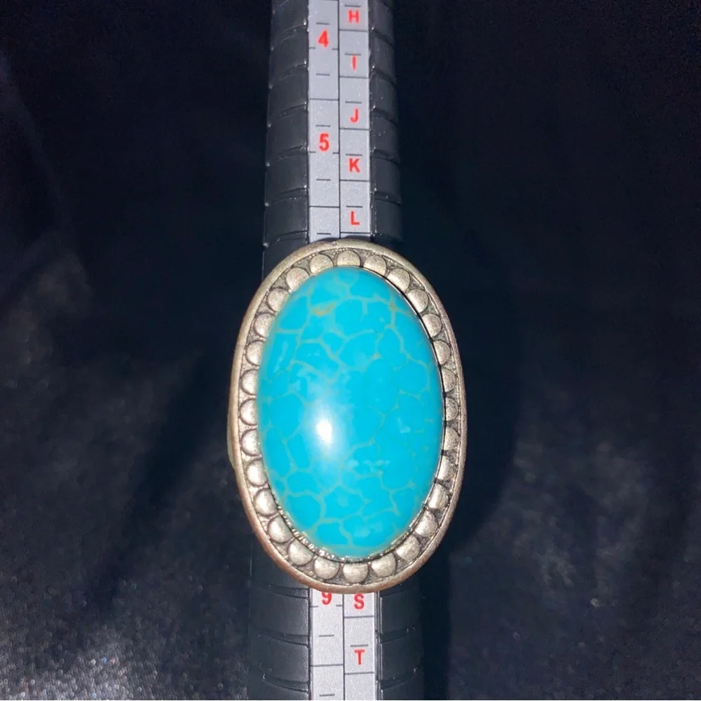 Vintage Silver & Gold Tone Stretch Ring - Sizer 7 Plus‎